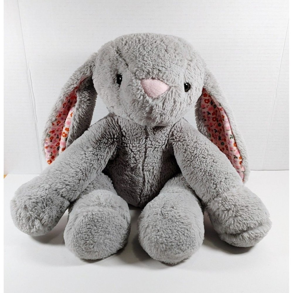Animal Adventures Gray Long Ear Bunny Rabbit 19" Plush Stuffed Animal 2021